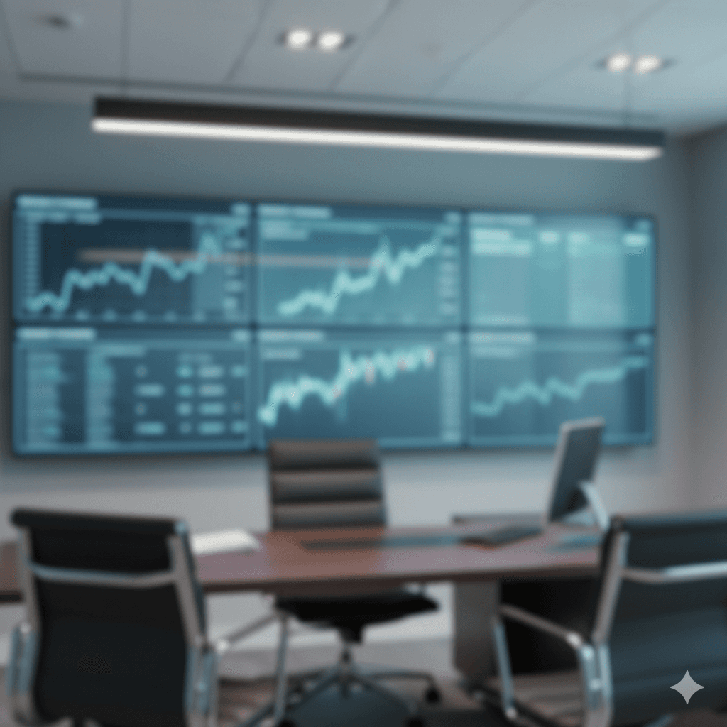 Prestigious financial office environment