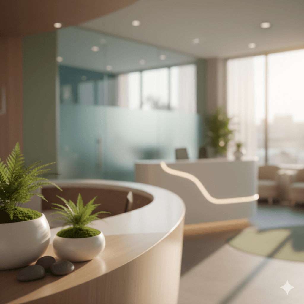 Modern wellness or spa medical setting